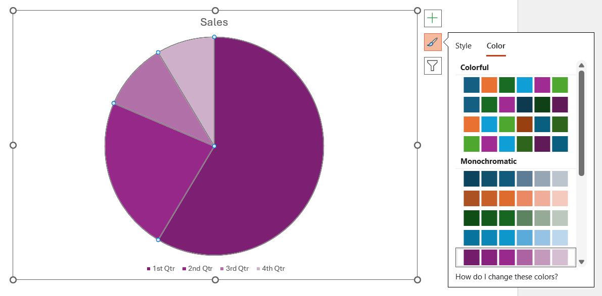 A purple pie chart with text

Description automatically generated