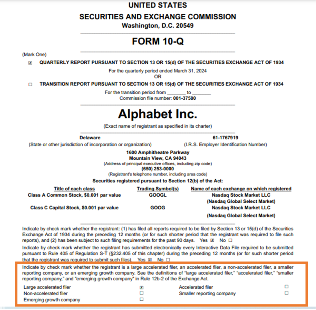 alphabet form 10-q