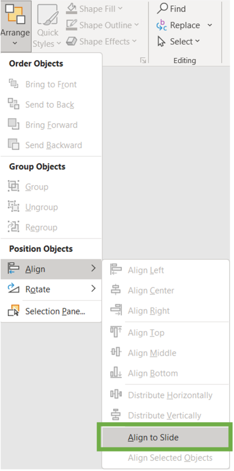 Alignment in PowerPoint do the objects appear neatly in an order