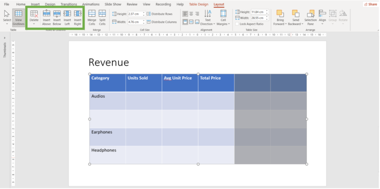 Tables in PowerPoint - can you organize text data better? - skillfine