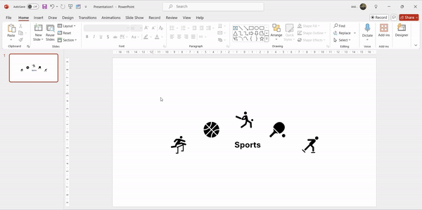 group/ungroup objects in PowerPoint