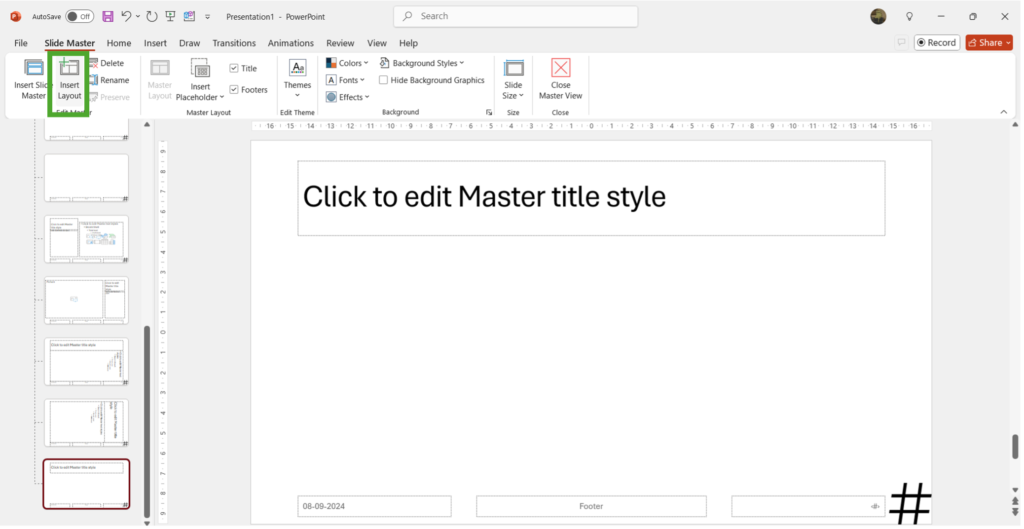 slide master view in PowerPoint